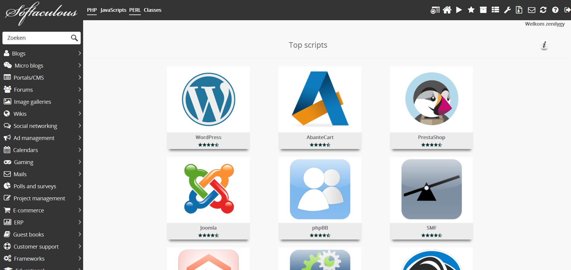 Joomla installeren, Drupal installeren en het installeren van WordPress in 1 klik